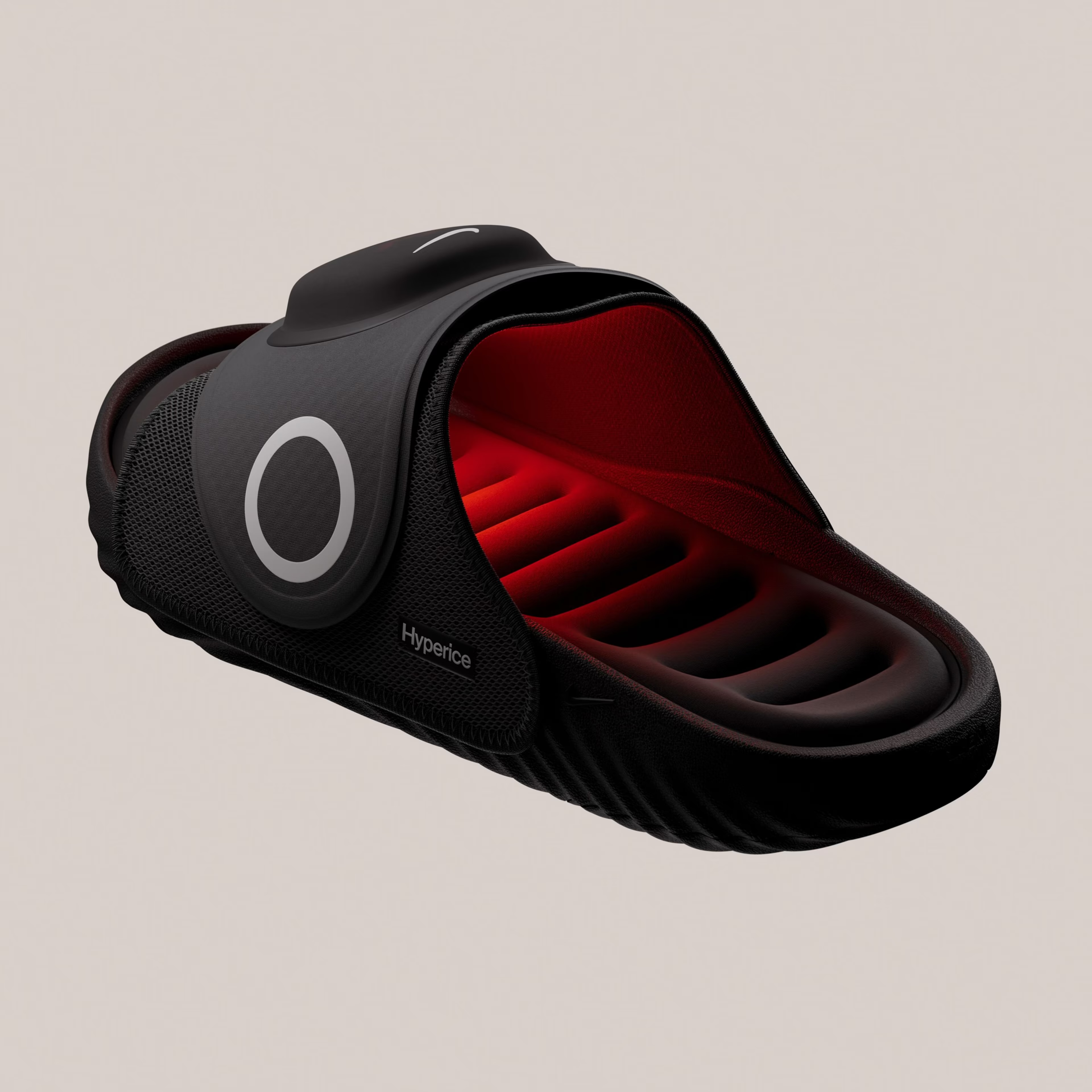 Nike Air Zoom Hyperslide in black with red interior